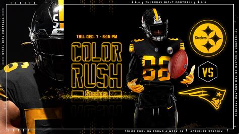 Steelers to wear Color Rush uniforms vs. NE