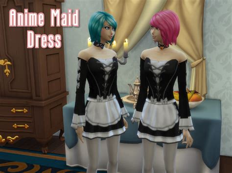 The Sims Resource - Anime Maid Dress