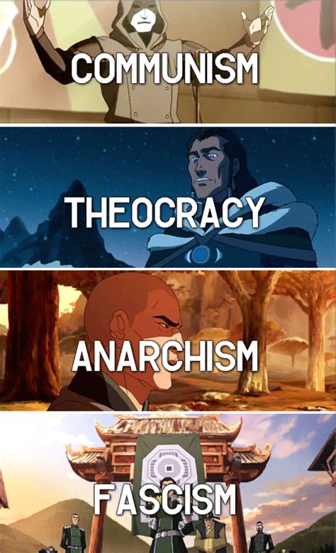 Each main Legend of Korra villain represents a different political ideology. Even the more minor ...