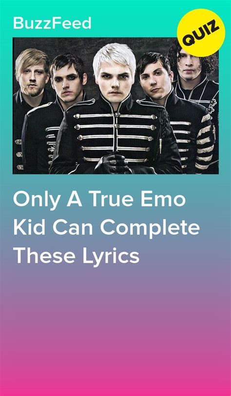 Only A True Emo Kid Can Complete These Lyrics | Emo song, Funny emo, Emo kid