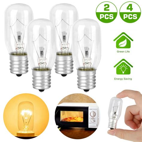 4/2Pcs 40 Watt Appliance Light Bulb, Light Bulb for Whirlpool Microwave, Light Bulbs E-17 ...