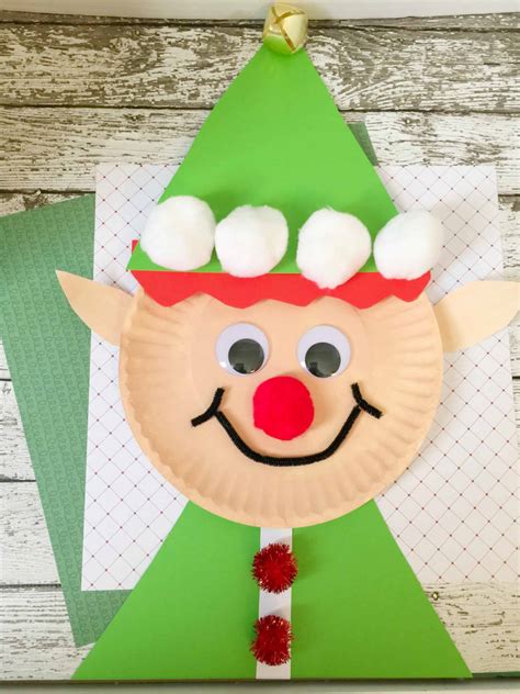 Christmas Elf Paper Plate Craft for Kids