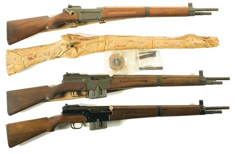 Four French Rifles -A) MAS Model 1936 Bolt Action Rifle with Bayonet and Sling B) French Model 1936