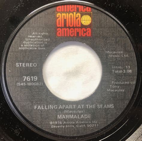 The Marmalade - Falling Apart At The Seams (Vinyl, 7", 45 RPM, Single) | Discogs