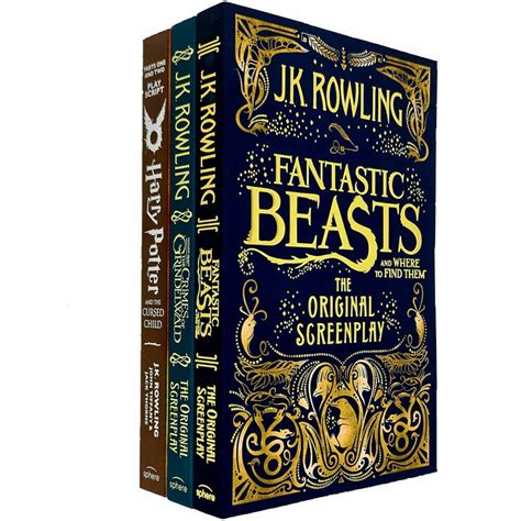 J.K. Rowling 3 Books COllection Set Harry Potter,Fantastic Beasts,Where ...