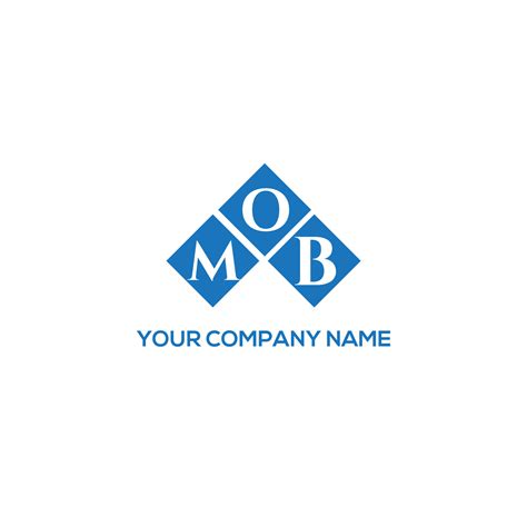 MOB letter logo design on WHITE background. MOB creative initials ...