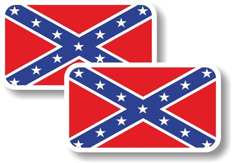 x2 Confederate flag vinyl decal sticker small by ScreaminDecals