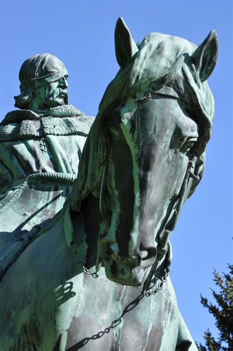 Equestrian statue of Jan Zizka in Pribyslav Czech Republic