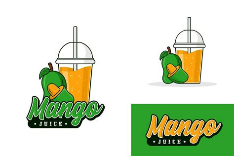 Mango fruit juice drink logo design illustration collection 27174810 Vector Art at Vecteezy