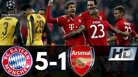 Bayern Munchen vs Arsenal 5-1 UEFA Champions League All Goals ...