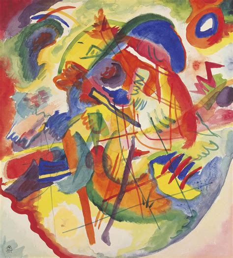 Wassily Kandinsky — Draft "Improvisation with red and blue ring", 1913