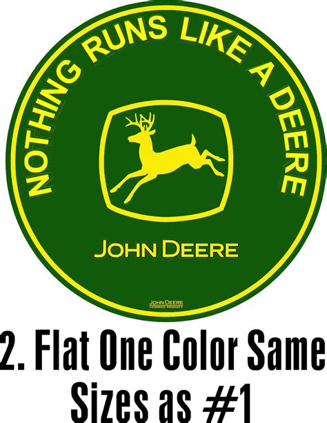 John Deere Vintage Round Emblem Sticker Decal Nothing | Etsy