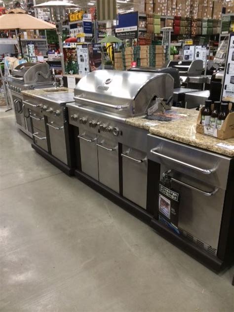 Outdoor kitchen at Lowes | Outdoor kitchen kits, Modular outdoor kitchens, Outdoor kitchen cabinets