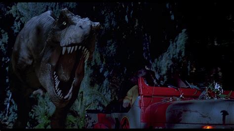 Image - Jurassic park t rex chasing jeep.png - Dinopedia - the free dinosaur encyclopedia