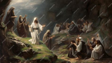 Premium AI Image | Jesus resurrection scene from the bible oil painting ...