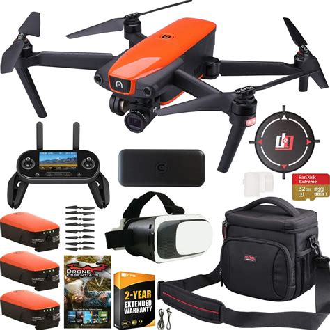 Autel Robotics EVO Drone Quadcopter On The Go Extended Warranty Bundle 4K Ultra HD Video and 3 ...