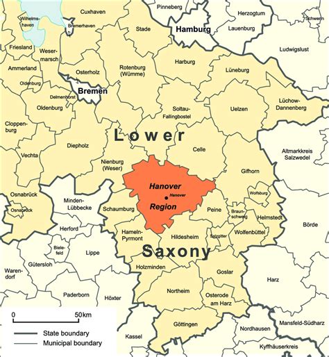 Location of the Hanover region. Source: BBSr Bonn 2010,... | Download ...