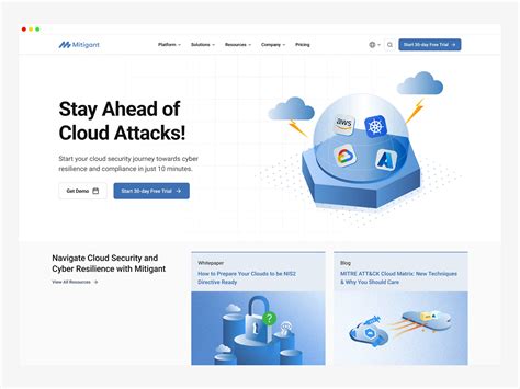 Mitigant New Cloud Security Website by Nas on Dribbble