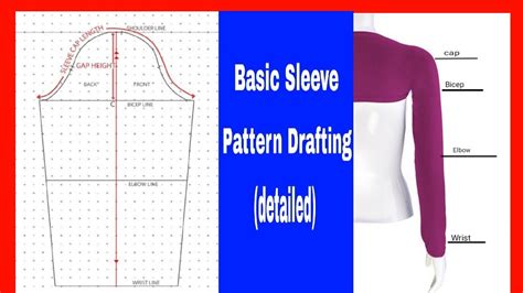 HOW TO DRAFT A BASIC SLEEVE PATTERN (Detailed) - YouTube