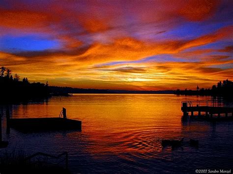 sunset on lake washington | Sunsets | Pinterest