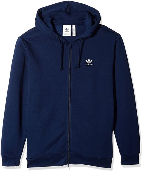 adidas Originals Trefoil Full-zip Fleece Hoodie in Blue for Men - Save ...