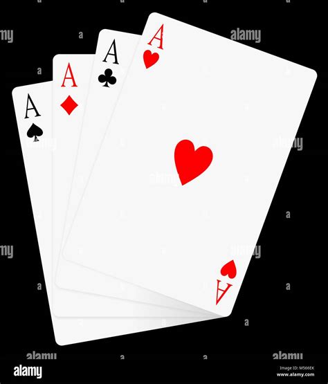 four aces cards. ace card poker game. A hand containing all aces ...