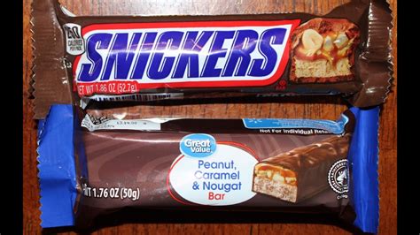 Blind Taste Test: Snickers Bar vs Great Value (Walmart) Peanut Caramel ...