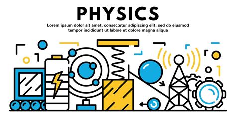 Physics banner, outline style 8561842 Vector Art at Vecteezy