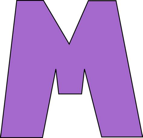 Purple Letter M Clip Art - Purple Letter M Image