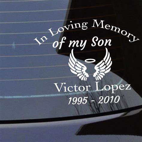 In Loving Memory Personalized Car Decal – Dana Decals