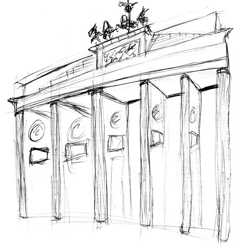 Brandenburg Gate Sketch by edwardvortigern on DeviantArt