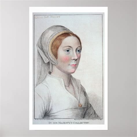 Portrait of Catherine Howard (1520-42) engraved by Poster | Zazzle.com