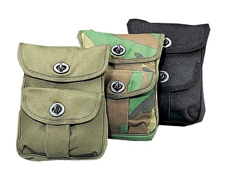 Canvas 2-Pocket Ammo Pouches - Hunting Ammunition Pouch Black, Camo, O – Grunt Force