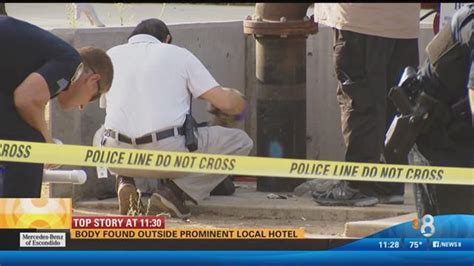 Police investigate body found near downtown hotel | cbs8.com