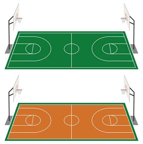 Set of two basketball courts 541406 Vector Art at Vecteezy