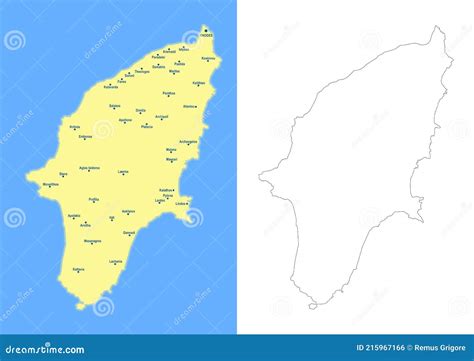 Rhodes Island Map Cartoon Vector | CartoonDealer.com #107188917