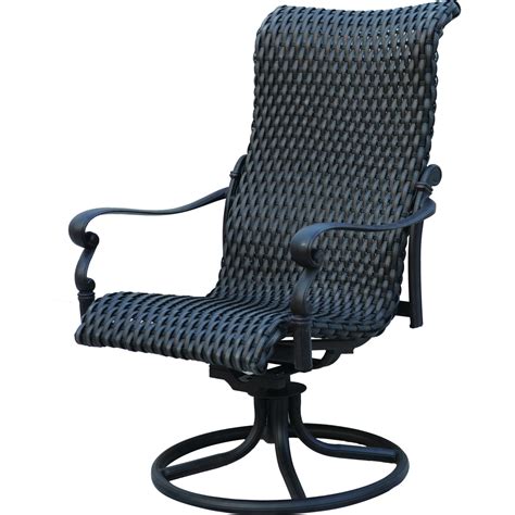 Patio Furniture Wicker Aluminum Rocker Swivel Chair (Set/2) Victoria