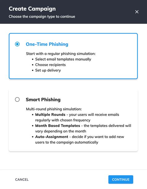 How to Set Up a One-time Phishing Campaign?