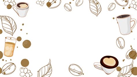 Coffee Border Watercolor Cup, Watercolor, Coffee, Frame PNG Transparent ...