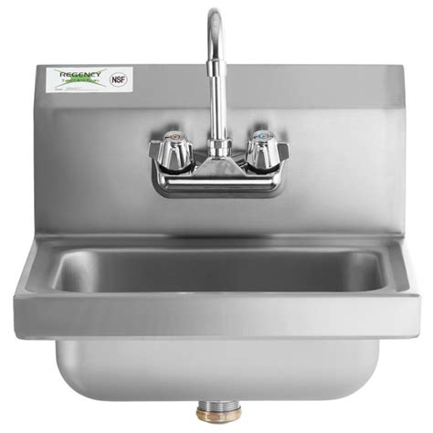 Regency Wall Mount Stainless Steel Hand Washing Sink