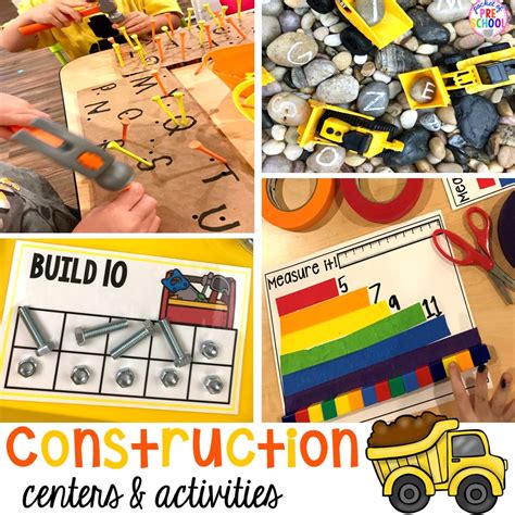 Construction Themed Centers & Activities for Little Learners - Pocket of Preschool