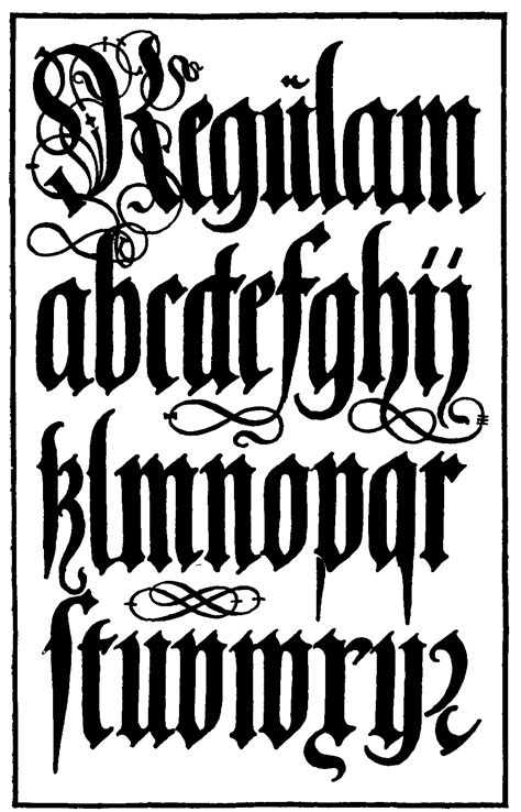 8 German Black Letter Font Images - Gothic Alphabet Letters, Old German Font and German Letter ...