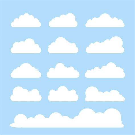 Vector white clouds collection 27508857 Vector Art at Vecteezy