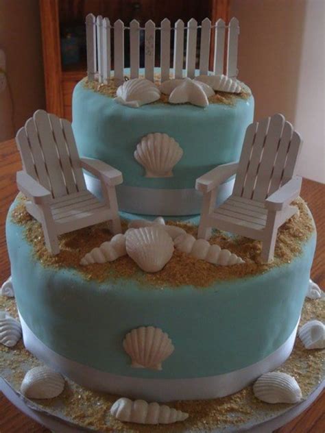 Beach Themed Bridal Shower Cake — Bridal Shower | Beach theme bridal ...