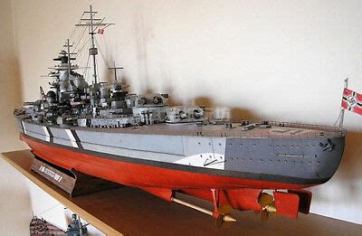 1:200 Scale Nazi German Battleship Bismarck DIY Handcraft Paper Model Kit | eBay