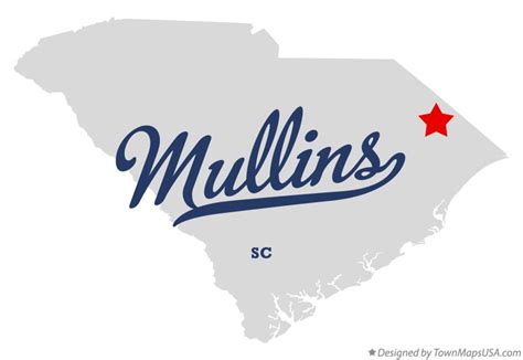 Map of Mullins, SC, South Carolina