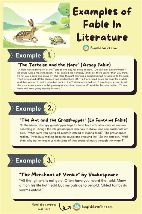 6 Examples of Fable In Literature - EnglishLeaflet