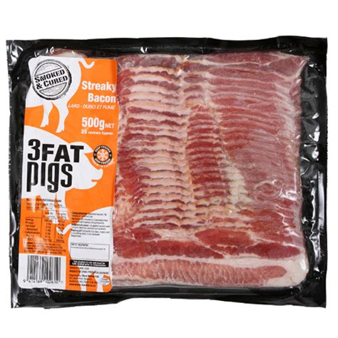 Bacon 3Fat Pigs – 500g – EZ Tonga