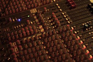 large mixing board, lit up | mixing consoles can look intimi… | Flickr