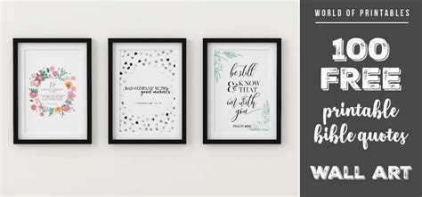 100 Free Printable Bible Quotes and Verse Wall Art - World of Printables